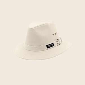 Original Panama Jack Natural White Canvas Safari Sun Hat Size Large UPF 50+